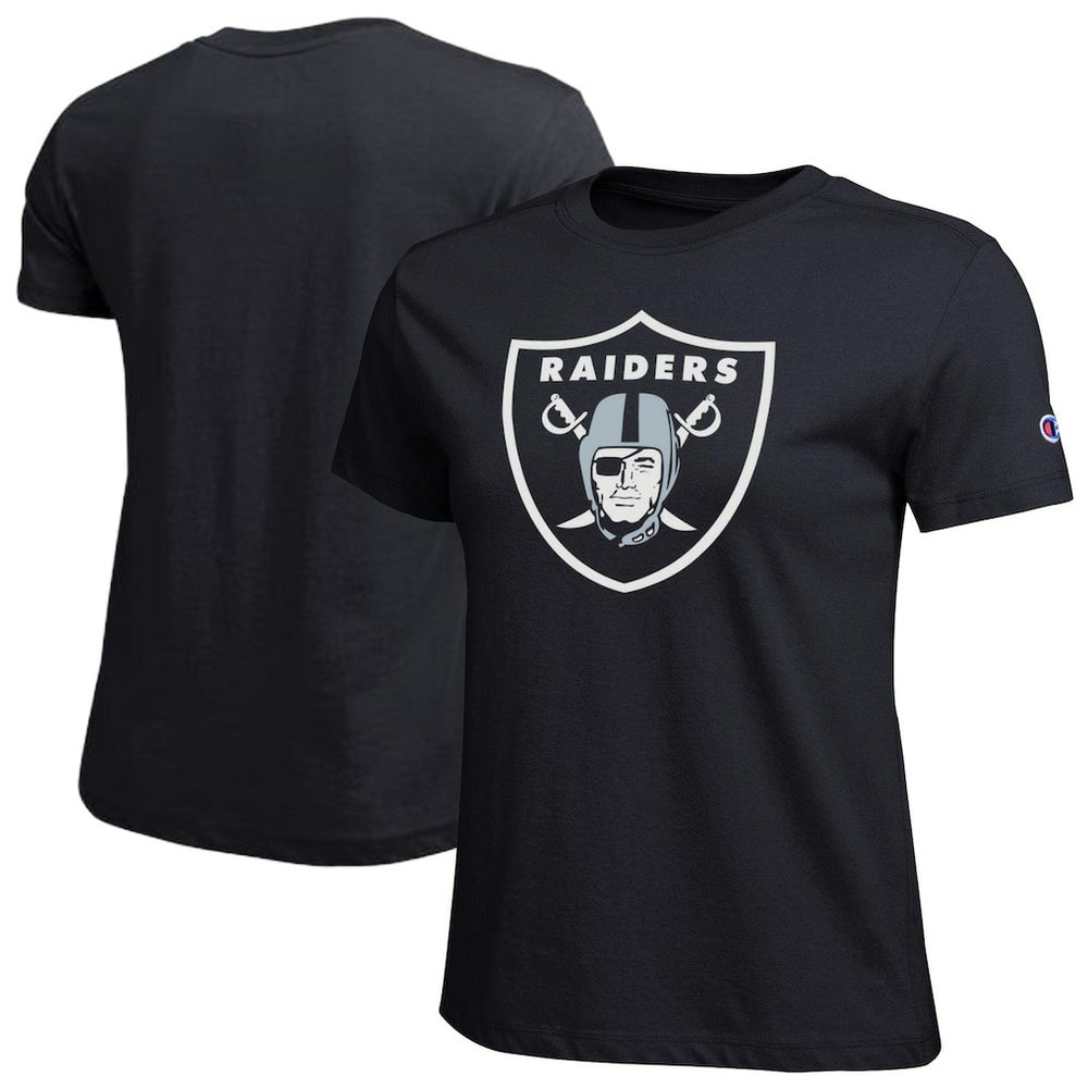 Las Vegas Raiders Champion Women's Logo T-Shirt - Black - NFL