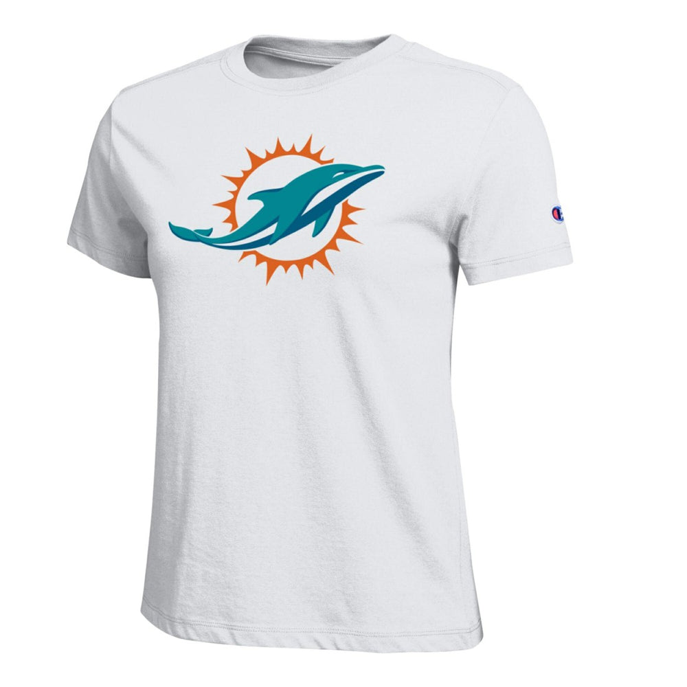 Miami Dolphins Champion Women's Logo T-Shirt - White - NFL