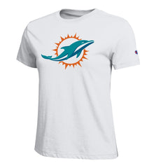 Miami Dolphins Champion Women's Logo T-Shirt - White - NFL