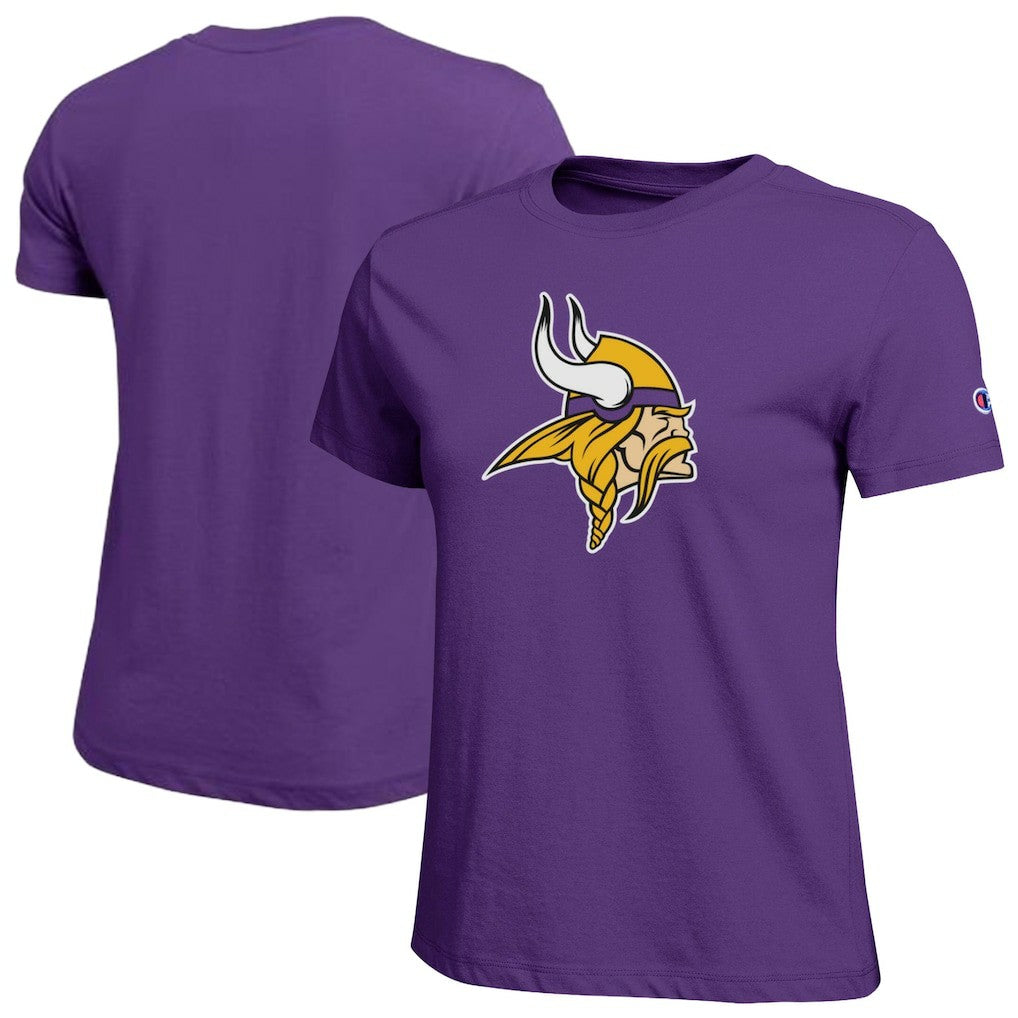 Minnesota Vikings Champion Women's Logo T-Shirt - Purple - NFL