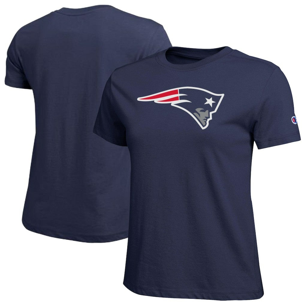 New England Patriots Champion Women's Logo T-Shirt - Navy - NFL