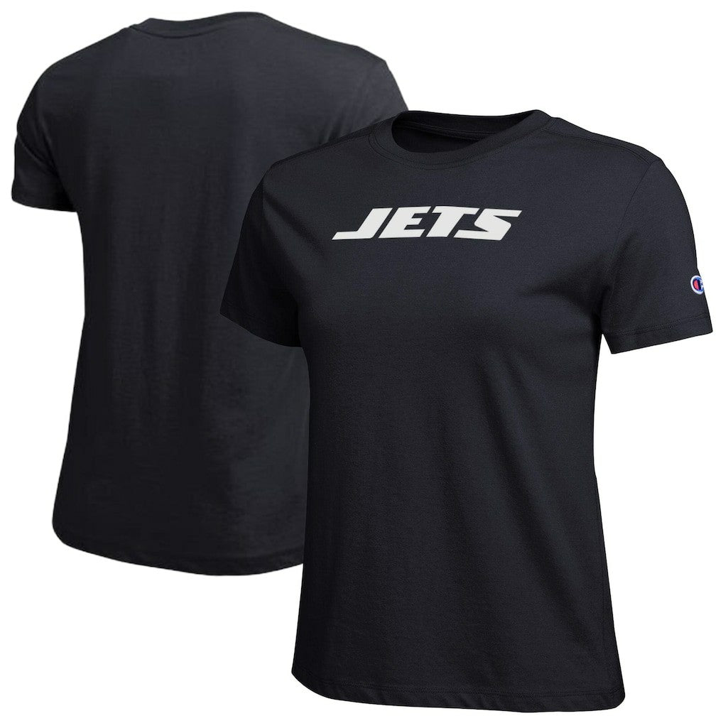 New York Jets Champion Women's Logo T-Shirt - Black - NFL