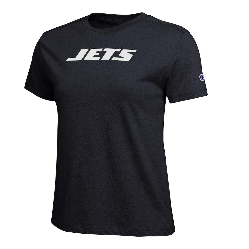 New York Jets Champion Women's Logo T-Shirt - Black - NFL