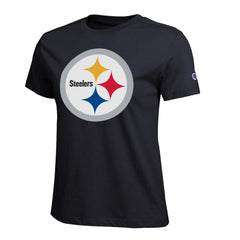 Pittsburgh Steelers Champion Women's Logo T-Shirt - Black - NFL