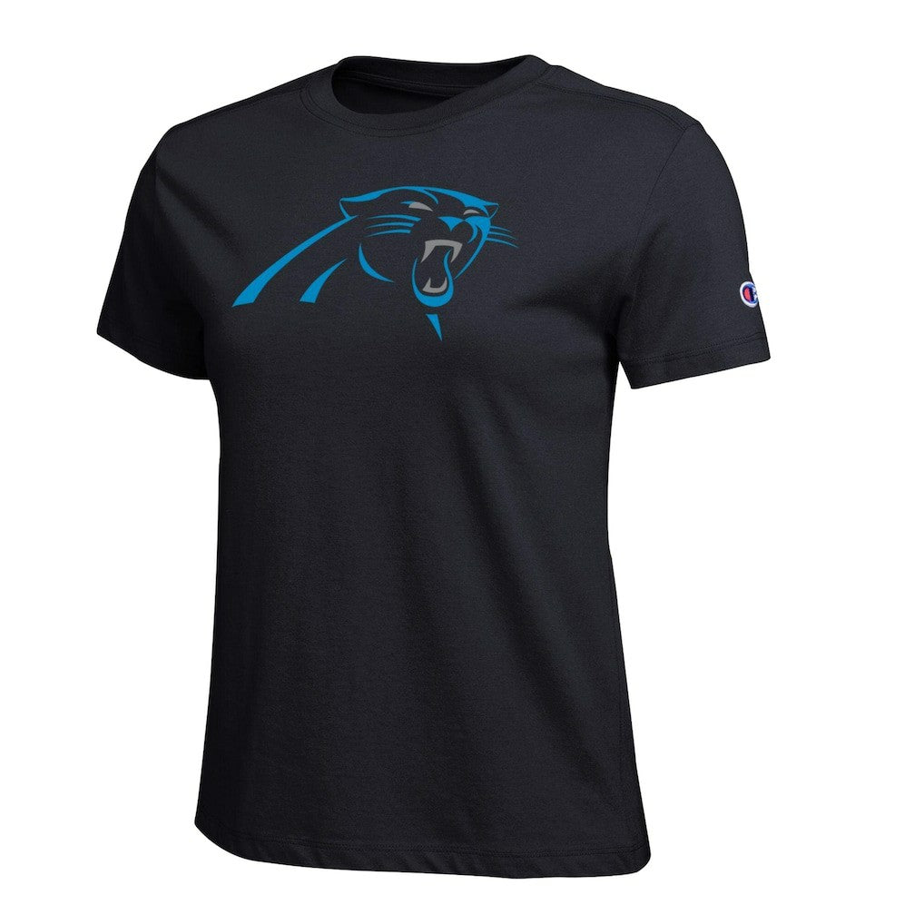 Carolina Panthers Champion Women's Logo T-Shirt - Black - NFL