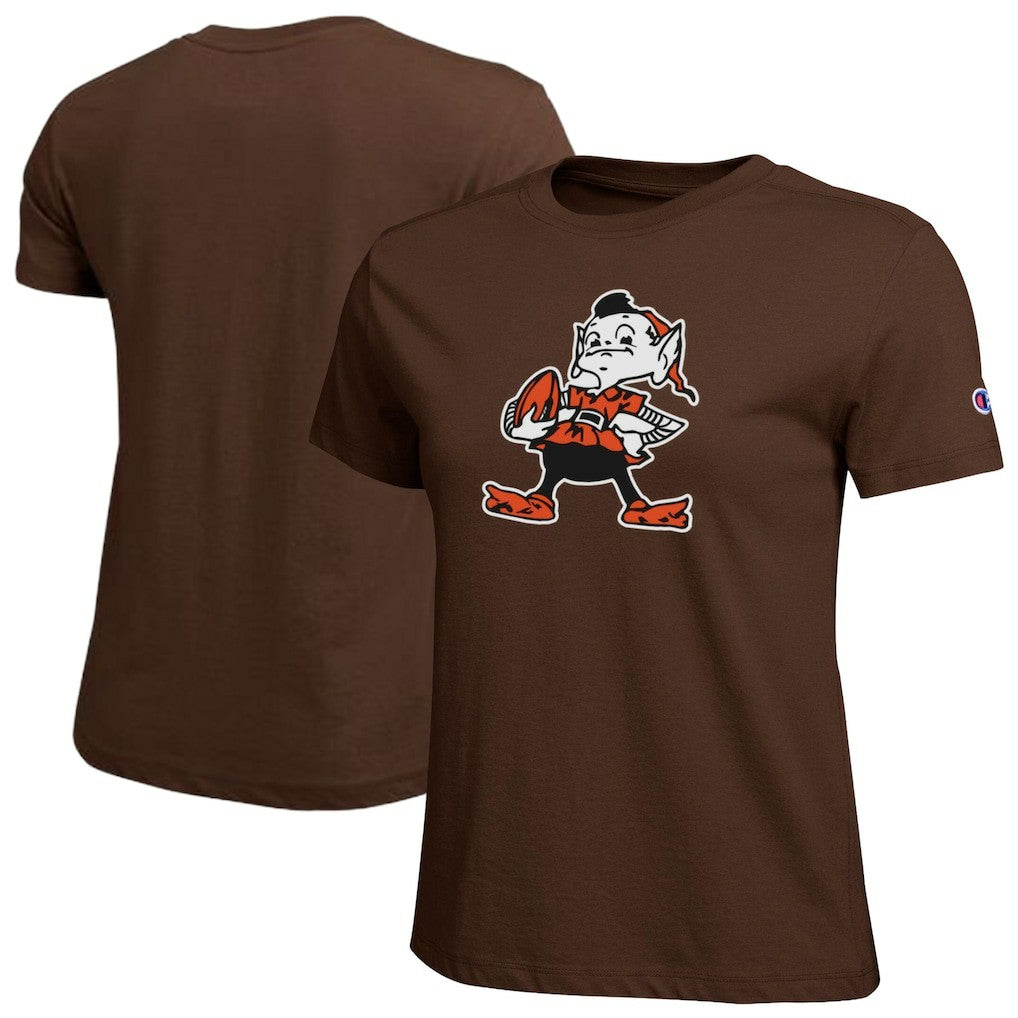 Cleveland Browns Champion Women's Logo T-Shirt - Brown - NFL
