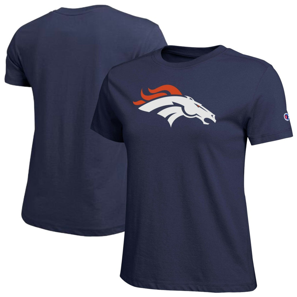 Denver Broncos Champion Women's Logo T-Shirt - Navy - NFL