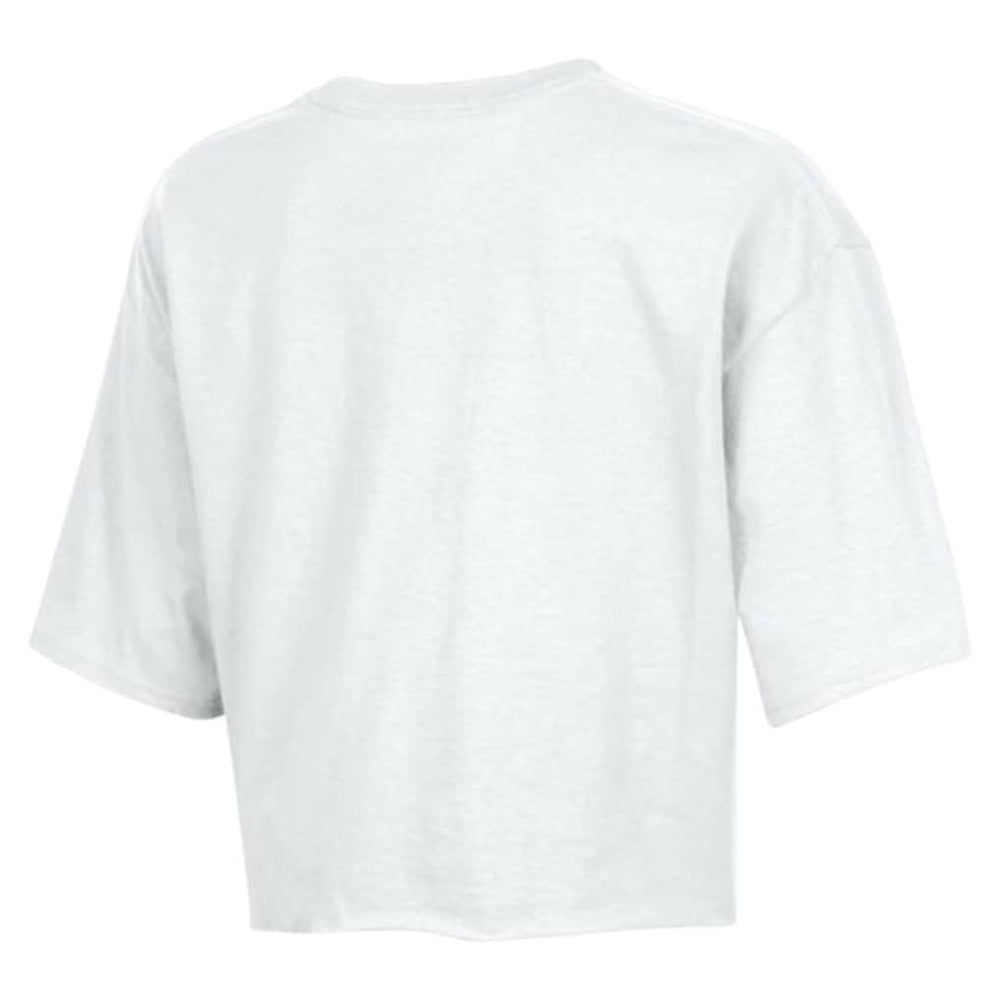 New Orleans Saints Champion Women's Boyfriend Cropped T-Shirt - White - NFL