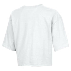 New England Patriots Champion Women's Boyfriend Cropped T-Shirt - White - NFL