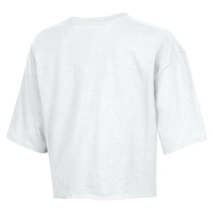 Cleveland Browns Champion Women's Boyfriend Cropped T-Shirt - White - NFL