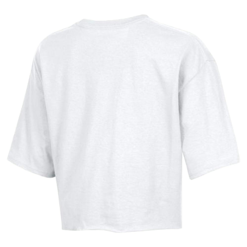 Denver Broncos Champion Women's Boyfriend Cropped T-Shirt - White - NFL