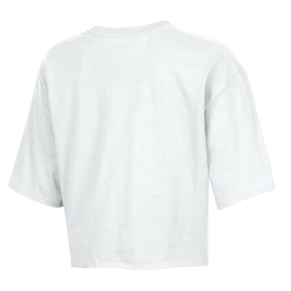 Houston Texans Champion Women's Boyfriend Cropped T-Shirt - White - NFL