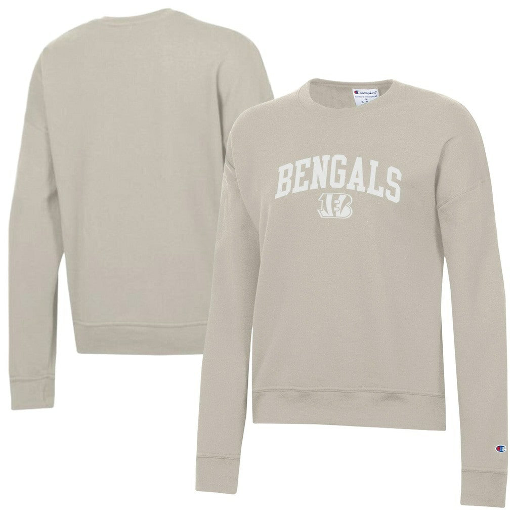 Cincinnati Bengals Champion Women's Powerblend Cocoa Butter Fleece Sweatshirt - Light Brown - NFL