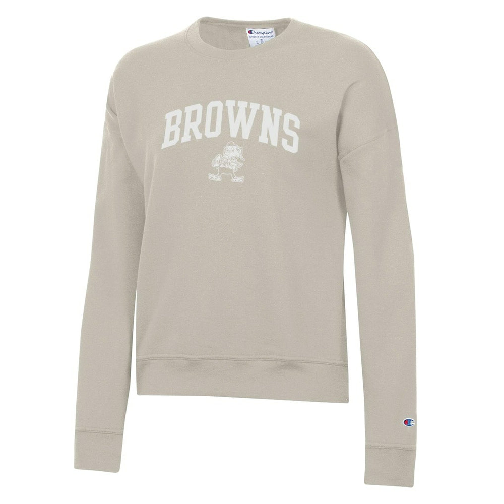 Cleveland Browns Champion Women's Powerblend Cocoa Butter Fleece Sweatshirt - Light Brown - NFL