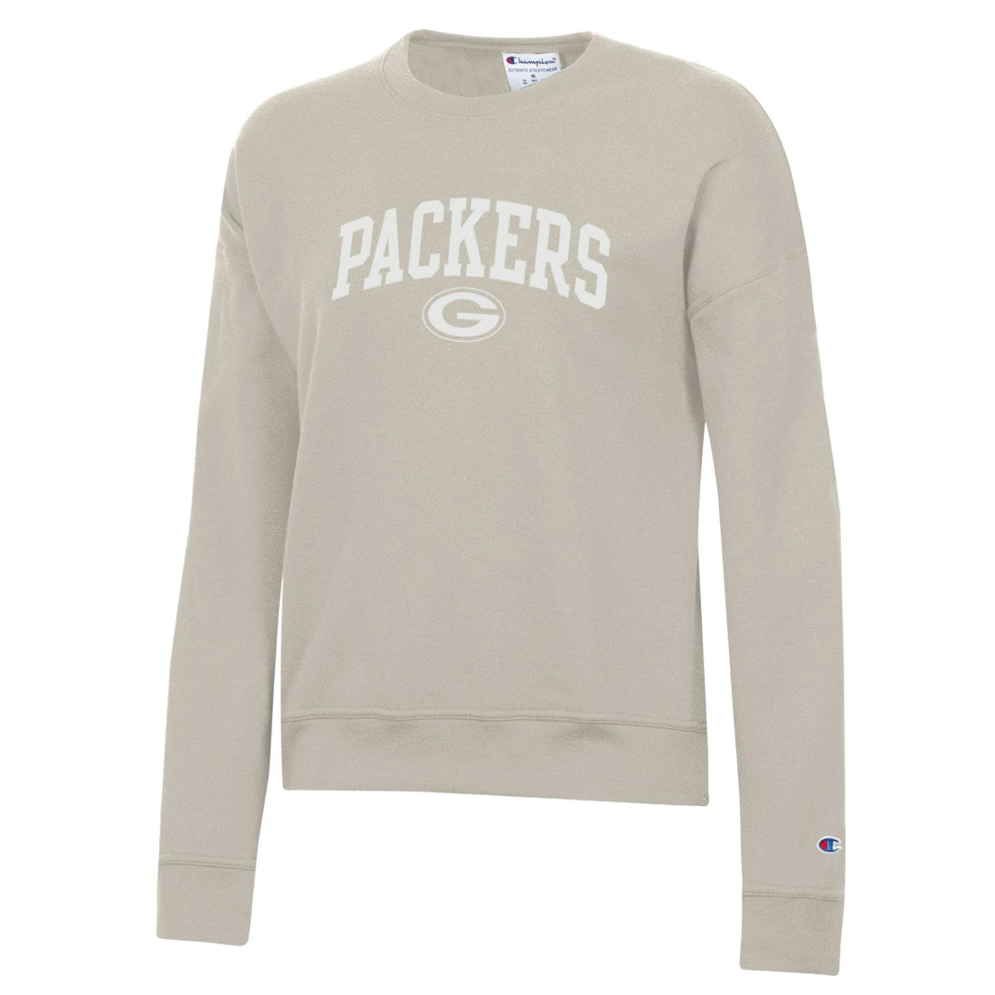 Green Bay Packers Champion Women's Powerblend Cocoa Butter Fleece Sweatshirt - Light Brown - NFL