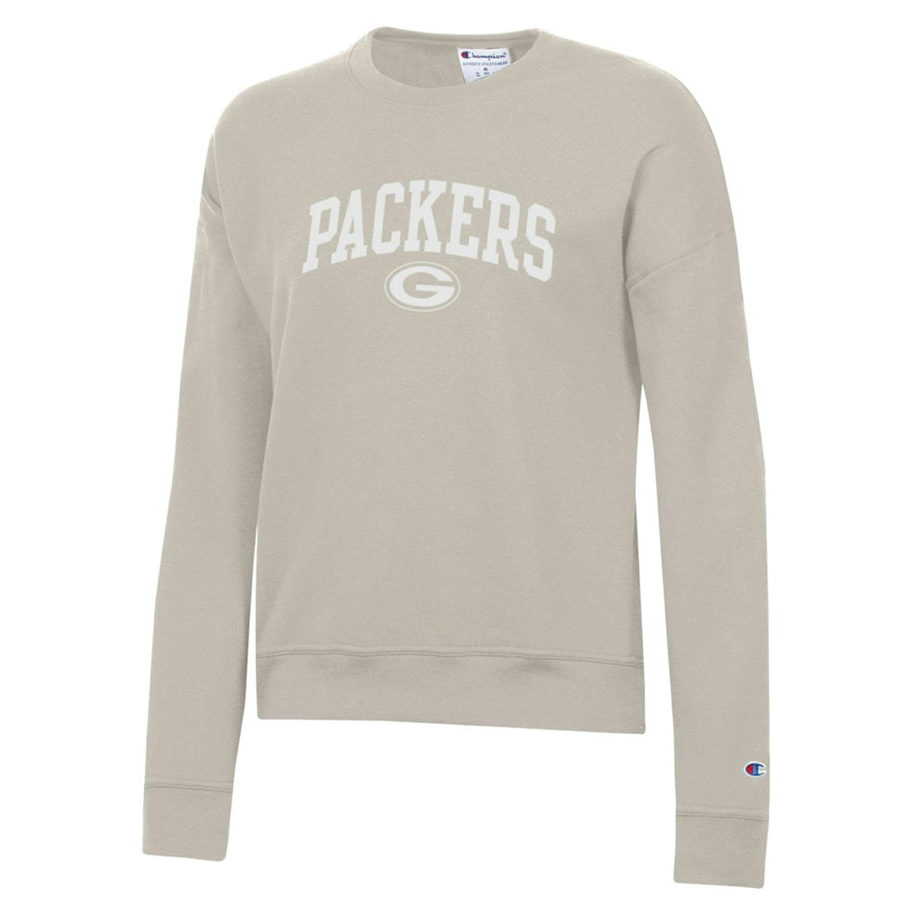Green Bay Packers Champion Women's Powerblend Cocoa Butter Fleece Sweatshirt - Light Brown - NFL