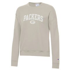 Green Bay Packers Champion Women's Powerblend Cocoa Butter Fleece Sweatshirt - Light Brown - NFL