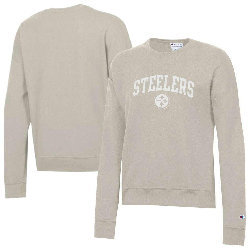 Pittsburgh Steelers Champion Women's Powerblend Cocoa Butter Fleece Sweatshirt - Light Brown - NFL