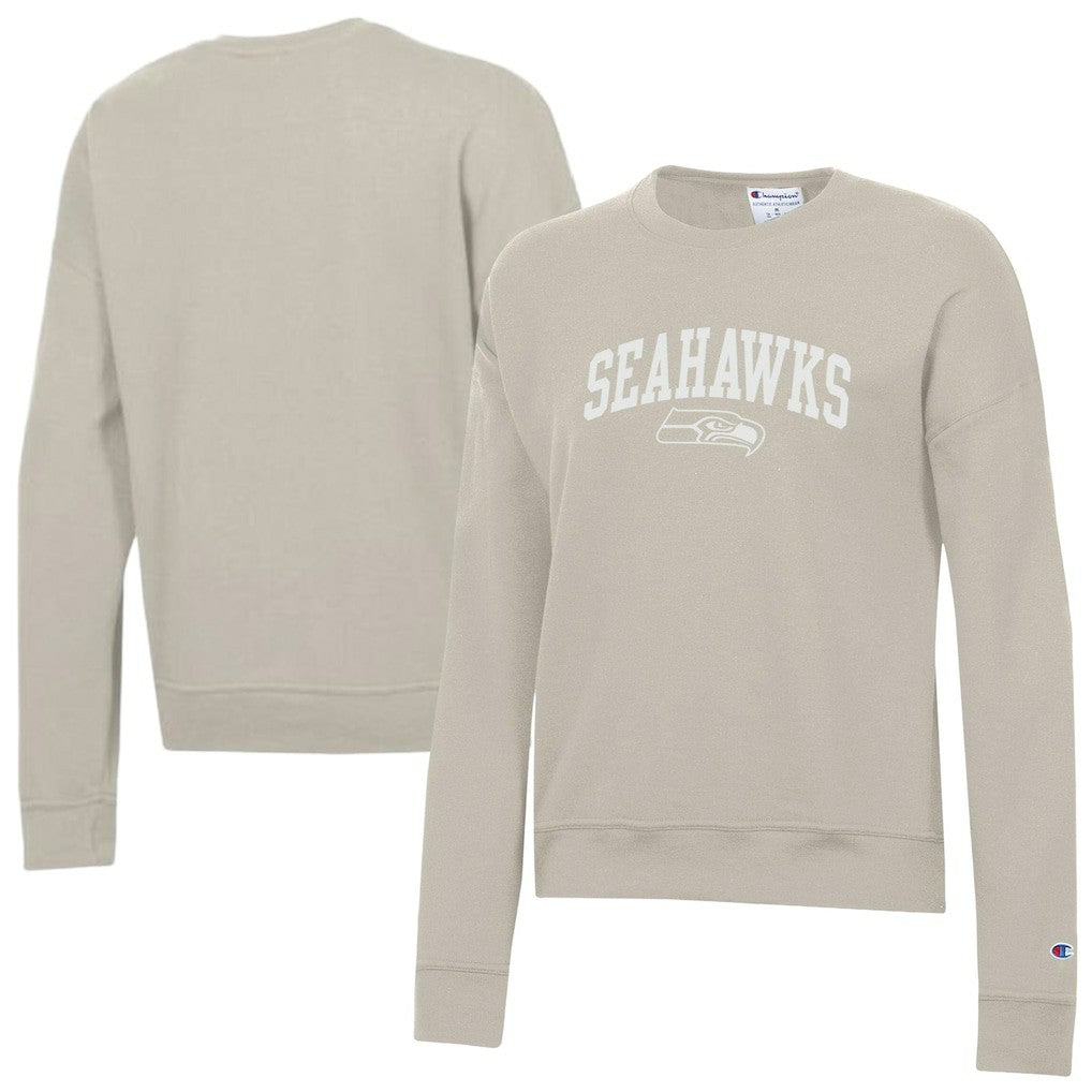 Seattle Seahawks Champion Women's Powerblend Cocoa Butter Fleece Sweatshirt - Light Brown - NFL