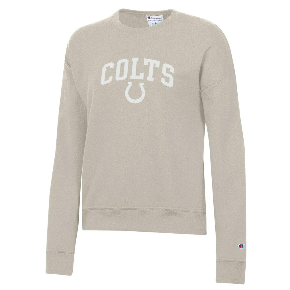 Indianapolis Colts Champion Women's Powerblend Cocoa Butter Fleece Sweatshirt - Light Brown - NFL