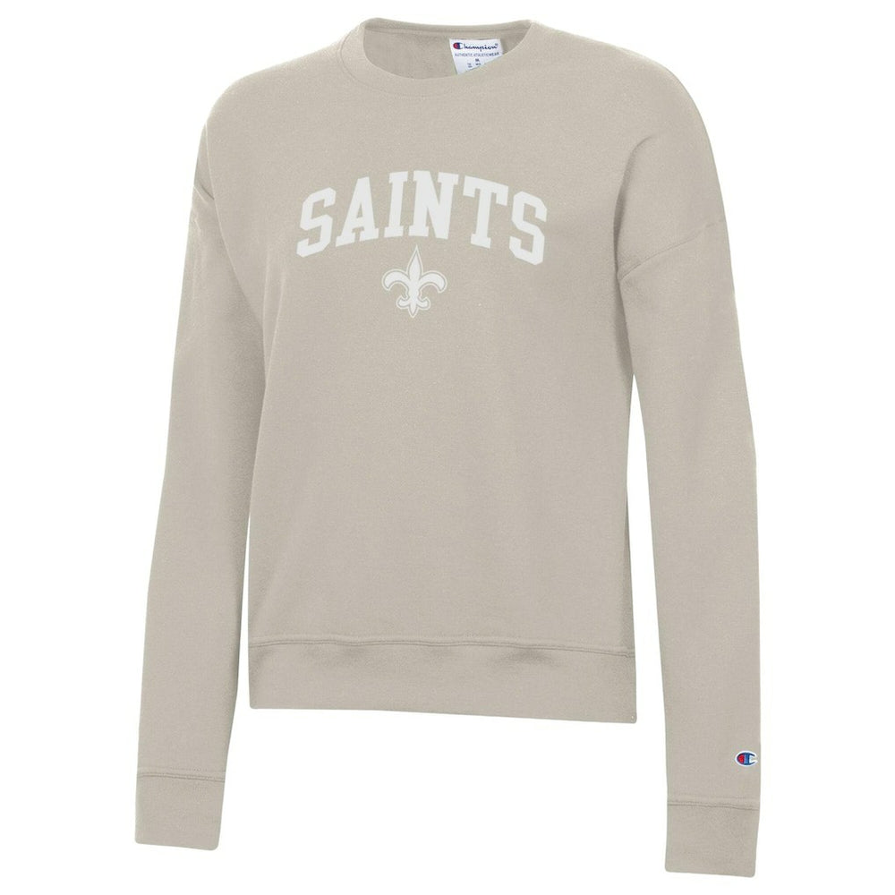 New Orleans Saints Champion Women's Powerblend Cocoa Butter Fleece Sweatshirt - Light Brown - NFL