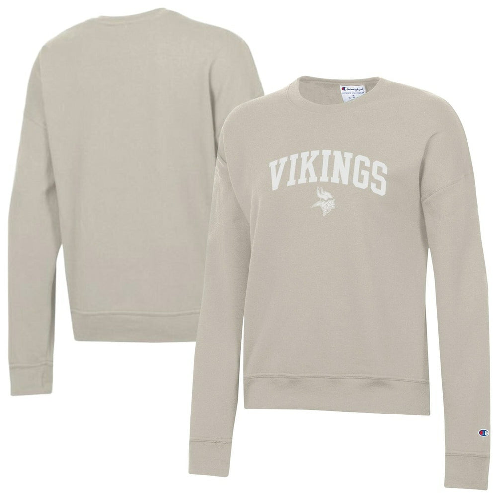 Minnesota Vikings Champion Women's Powerblend Cocoa Butter Fleece Sweatshirt - Light Brown - NFL