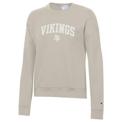 Minnesota Vikings Champion Women's Powerblend Cocoa Butter Fleece Sweatshirt - Light Brown - NFL
