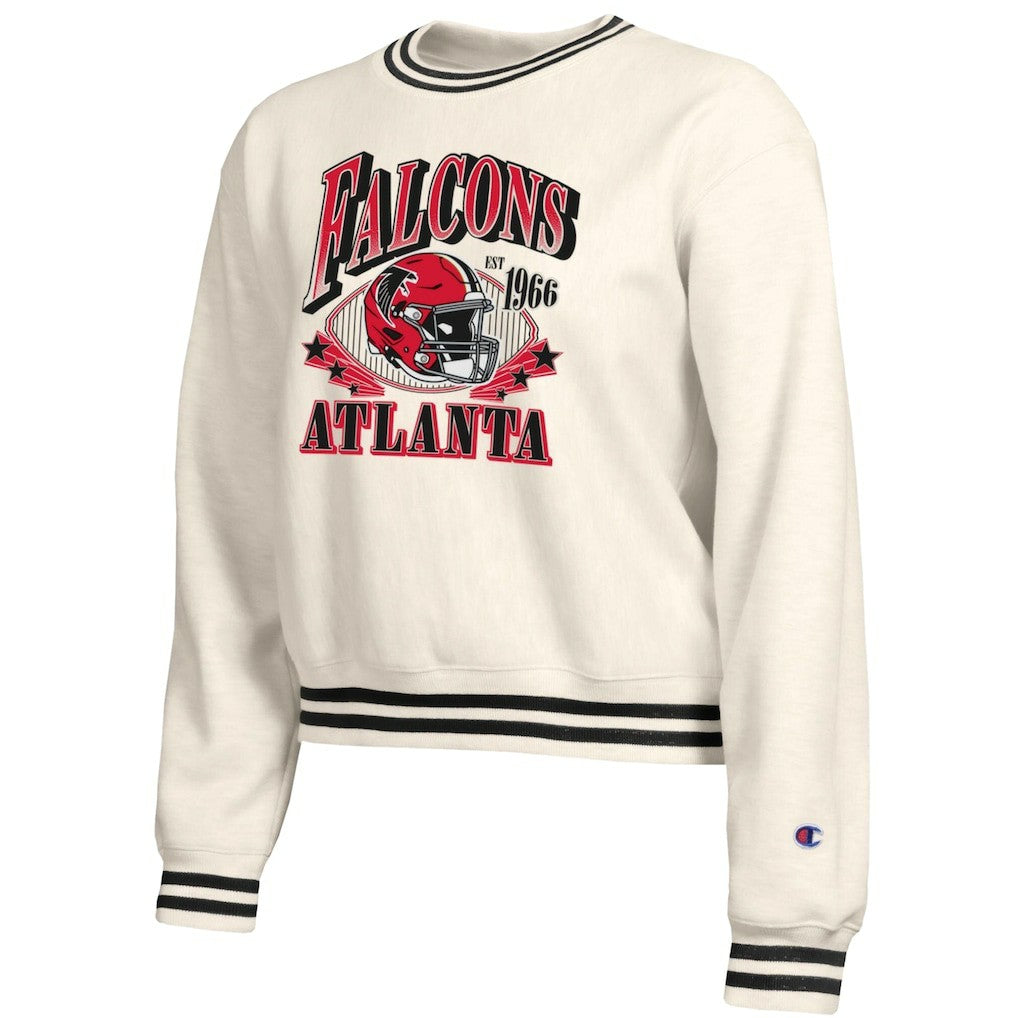 Atlanta Falcons Champion Women's Reverse Weave Fleece Sweatshirt - Cream - NFL
