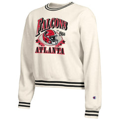 Atlanta Falcons Champion Women's Reverse Weave Fleece Sweatshirt - Cream - NFL
