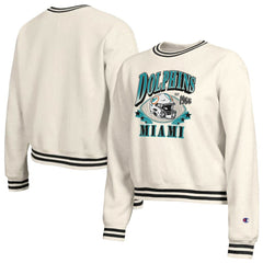 Miami Dolphins Champion Women's Reverse Weave Fleece Sweatshirt - Cream - NFL
