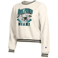 Miami Dolphins Champion Women's Reverse Weave Fleece Sweatshirt - Cream - NFL