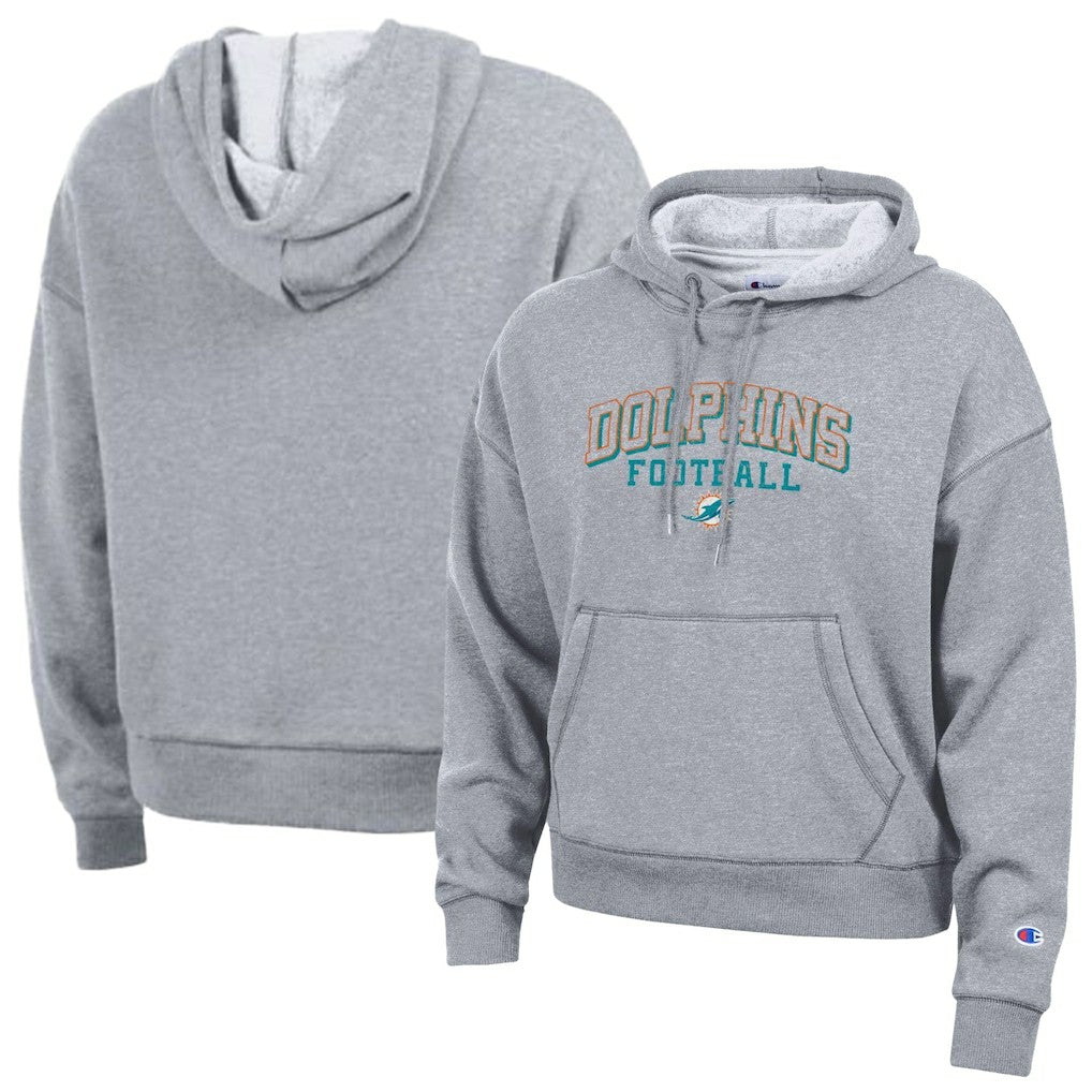 Miami Dolphins Champion Women's Triumph Tri-Blend Hoodie - Gray - NFL