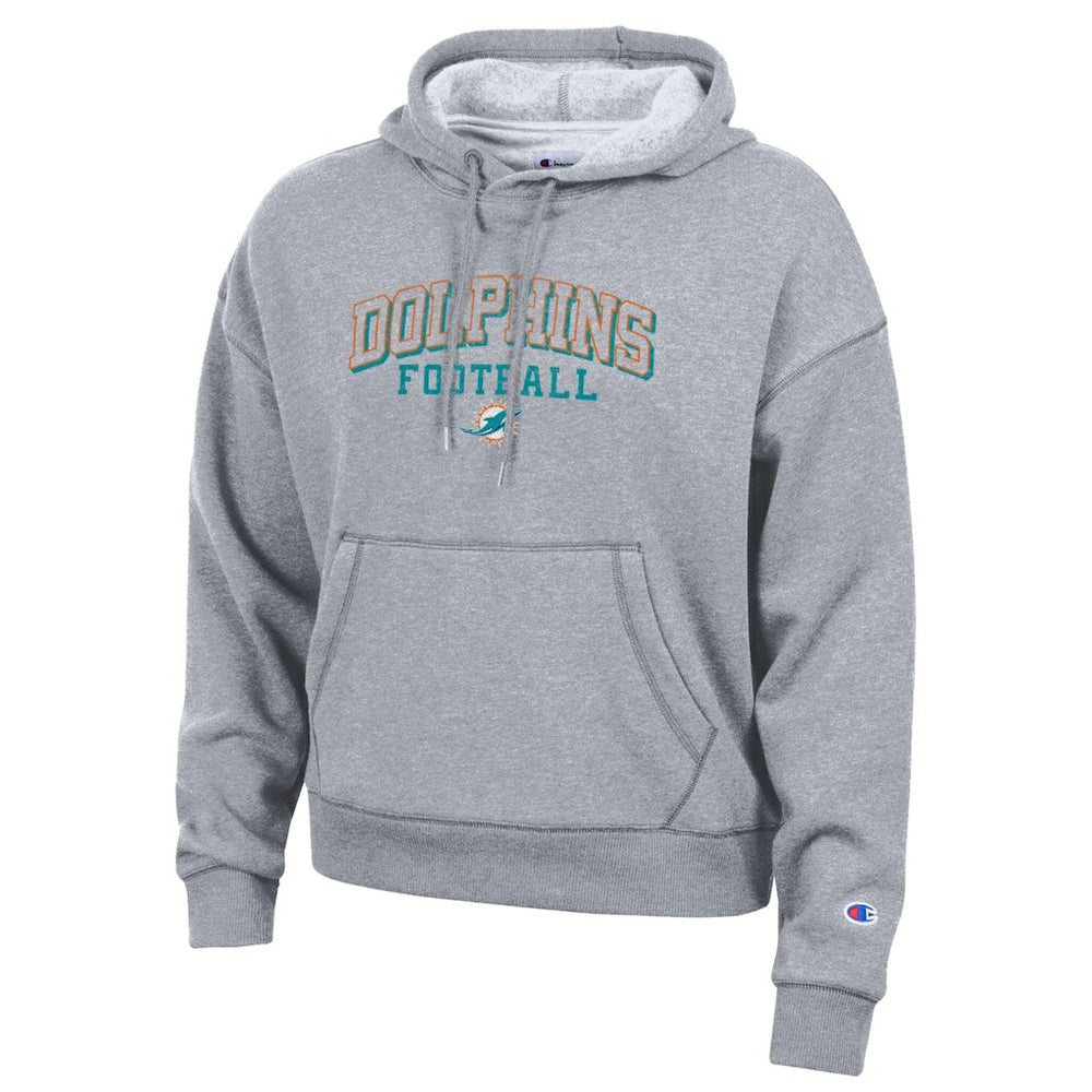 Miami Dolphins Champion Women's Triumph Tri-Blend Hoodie - Gray - NFL