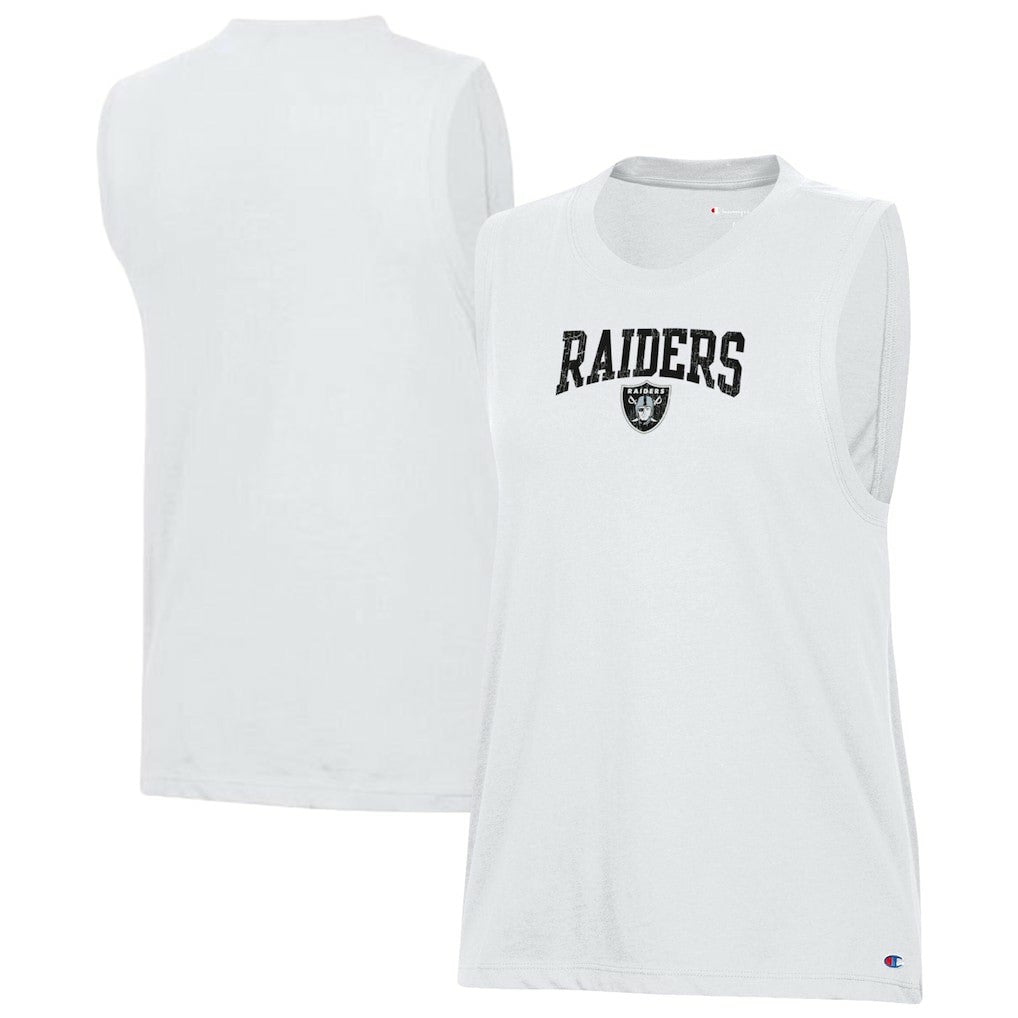 Las Vegas Raiders Champion Women's Muscle Tank Top - White - NFL