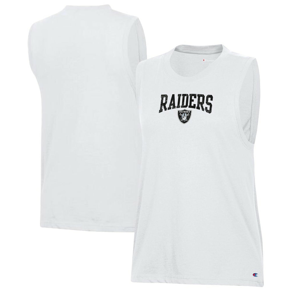 Las Vegas Raiders Champion Women's Muscle Tank Top - White - NFL