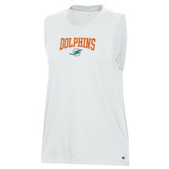 Miami Dolphins Champion Women's Muscle Tank Top - White - NFL