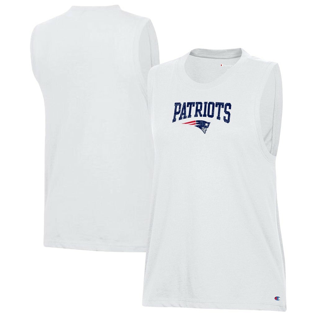 New England Patriots Champion Women's Muscle Tank Top - White - NFL