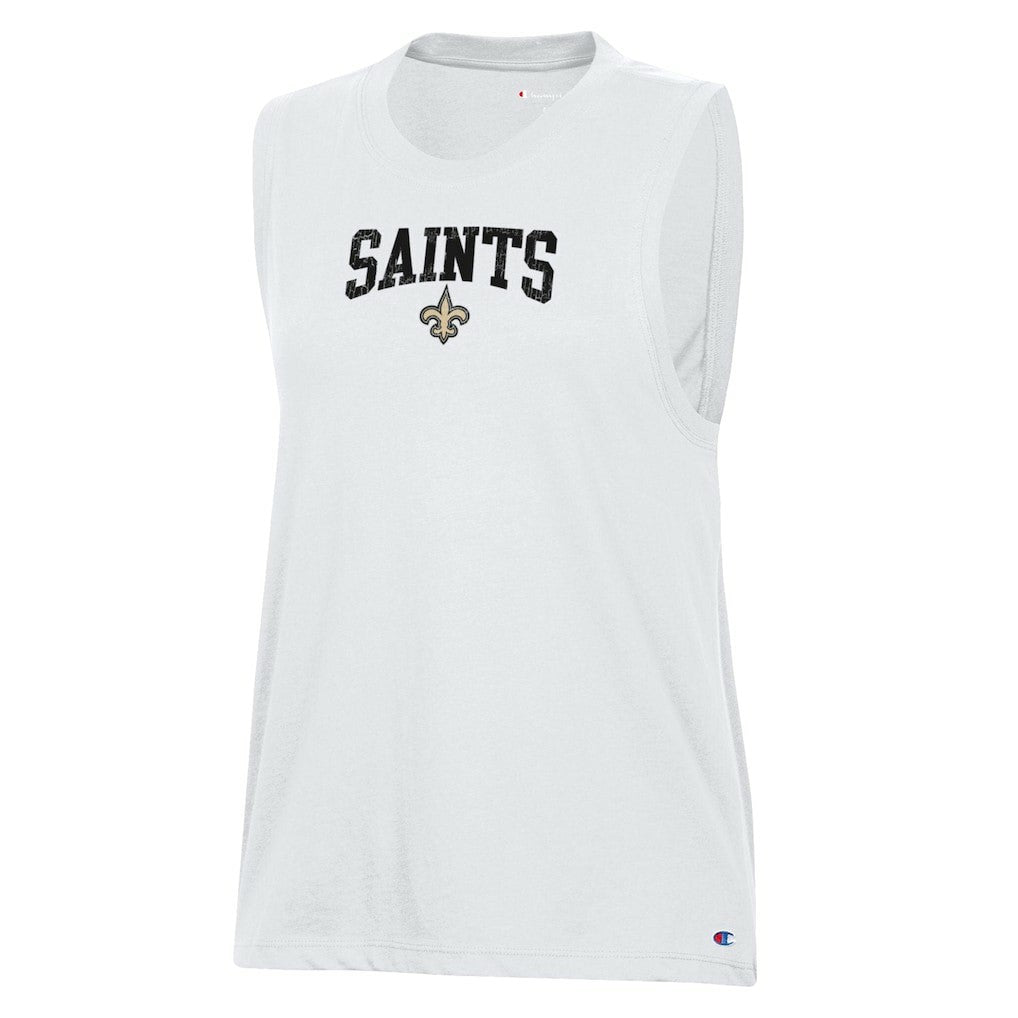 New Orleans Saints Champion Women's Muscle Tank Top - White - NFL