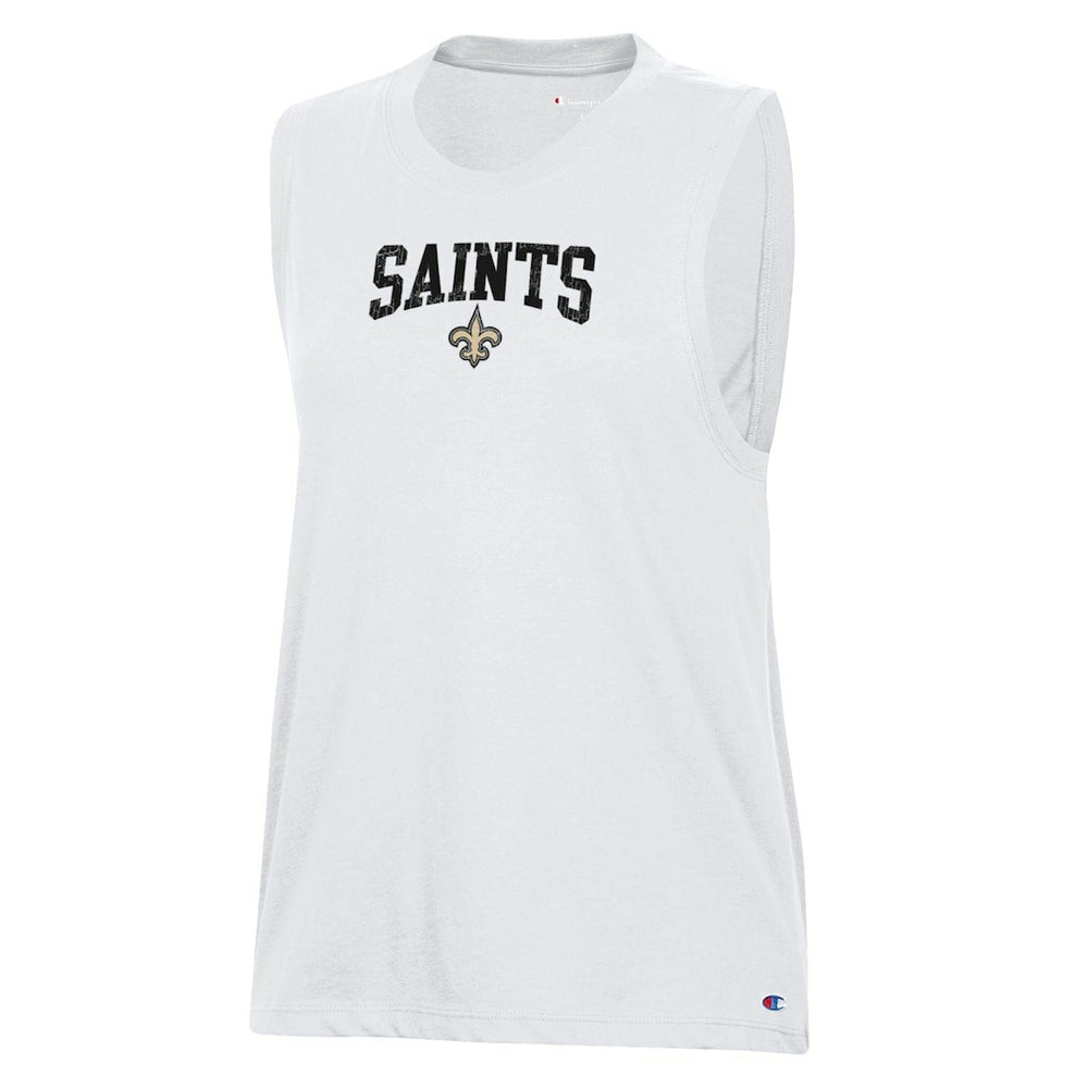 New Orleans Saints Champion Women's Muscle Tank Top - White - NFL