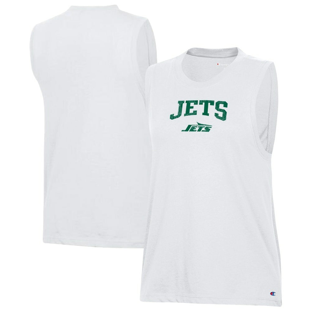 New York Jets Champion Women's Muscle Tank Top - White - NFL