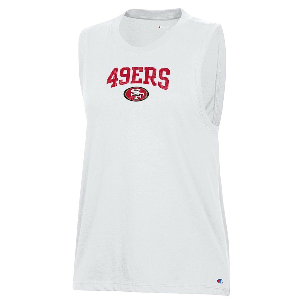 San Francisco 49ers Champion Women's Muscle Tank Top - White - NFL