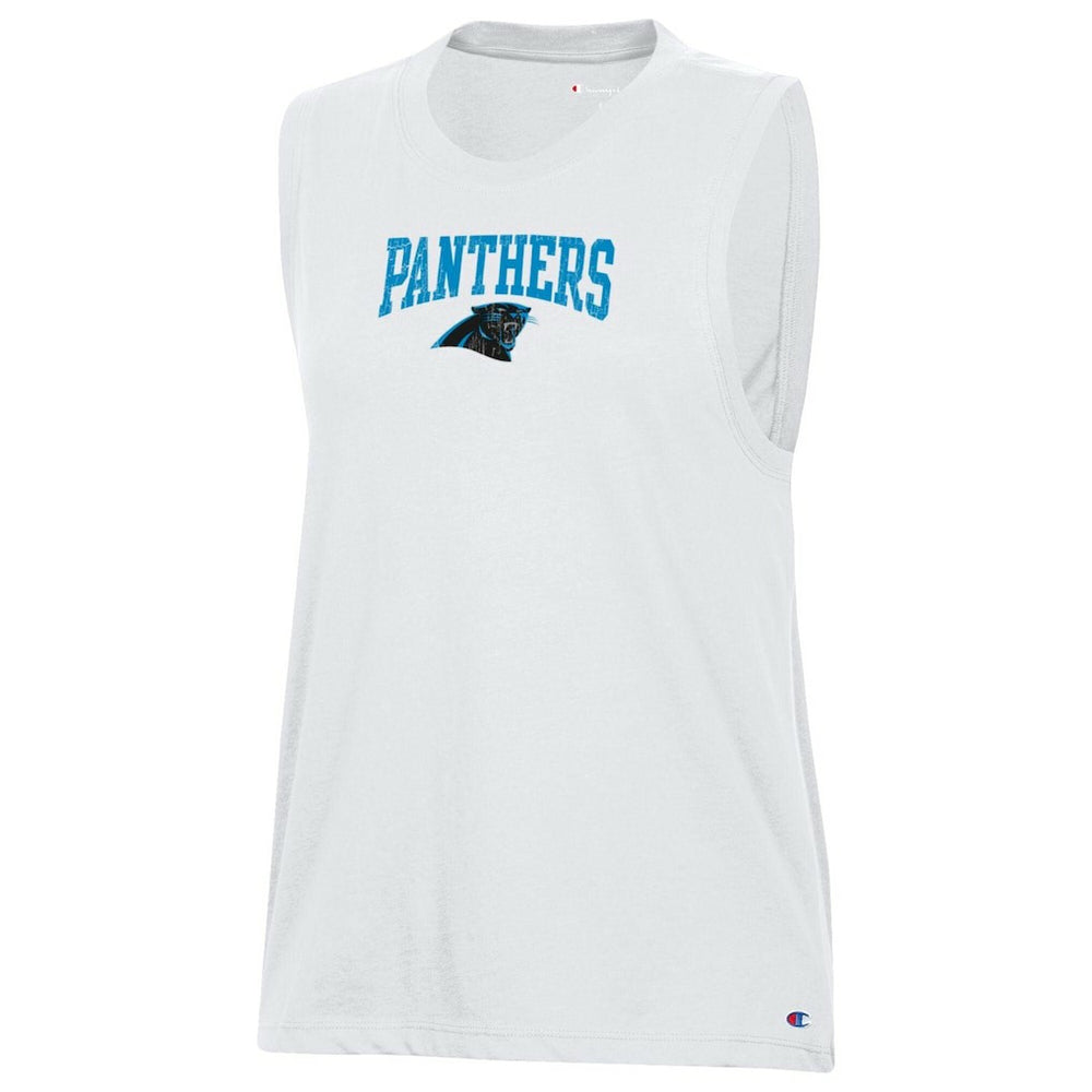 Carolina Panthers Champion Women's Muscle Tank Top - White - NFL