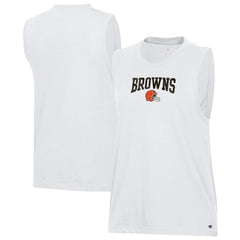 Cleveland Browns Champion Women's Muscle Tank Top - White - NFL