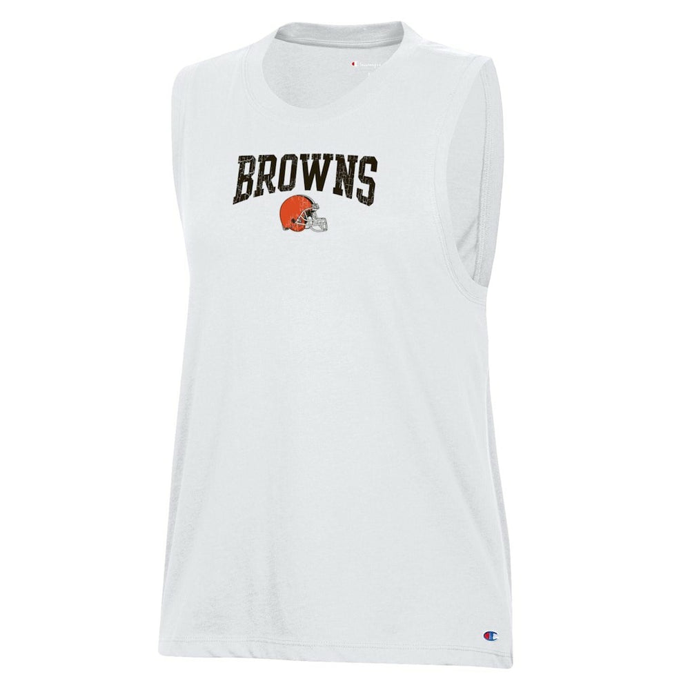 Cleveland Browns Champion Women's Muscle Tank Top - White - NFL