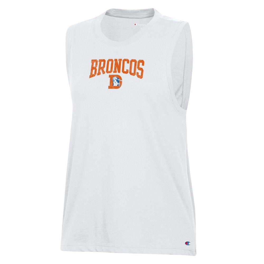 Denver Broncos Champion Women's Muscle Tank Top - White - NFL