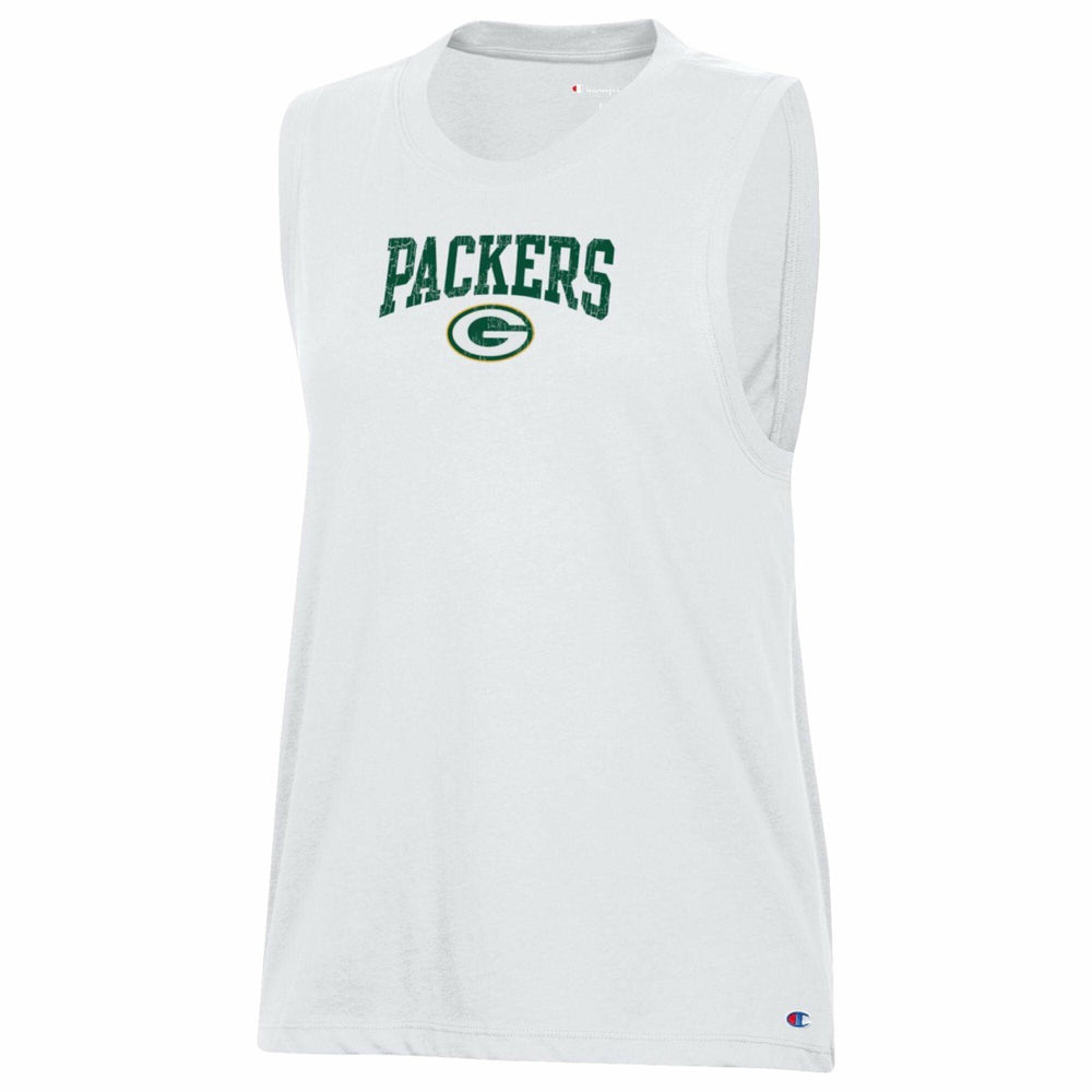 Green Bay Packers Champion Women's Muscle Tank Top - White - NFL