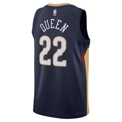 Nike Derik Queen New Orleans Pelicans Unisex Swingman Jersey Icon Edition Navy