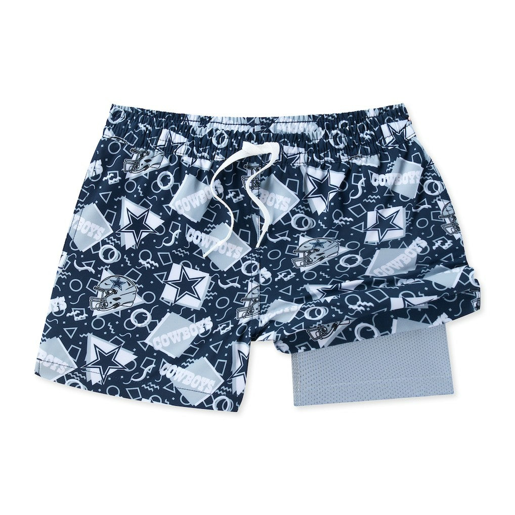 Dallas Cowboys Chubbies Game Day Fit Classic Lined Swim Trunks - Navy - NFL