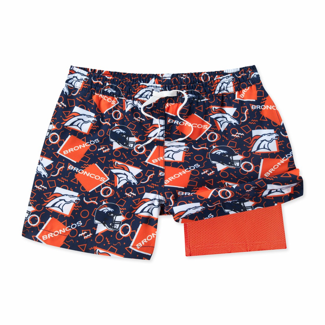 Denver Broncos Chubbies Game Day Fit Classic Lined Swim Trunks - Navy - NFL