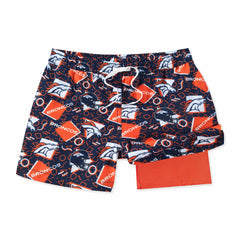 Denver Broncos Chubbies Game Day Fit Classic Lined Swim Trunks - Navy - NFL